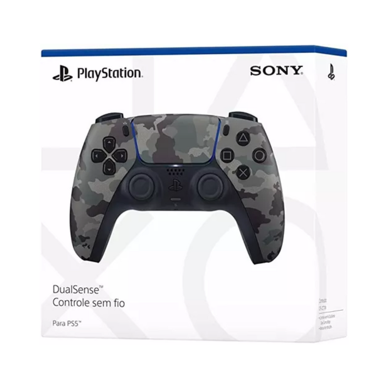 Controle joystick sem fio Sony PlayStation 5 DualSense Gray Camuflado