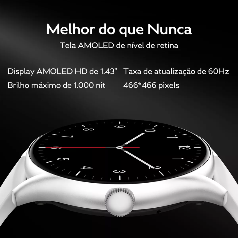 Relógio Smartwatch Qcy Gt S8 Tela Amoled Bluetooth Ipx8