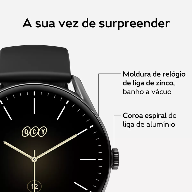 Relógio Smartwatch Qcy Gt S8 Tela Amoled Bluetooth Ipx8