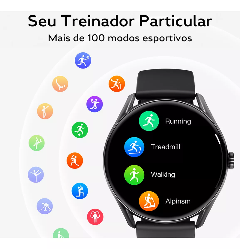 Relógio Smartwatch Qcy Gt S8 Tela Amoled Bluetooth Ipx8